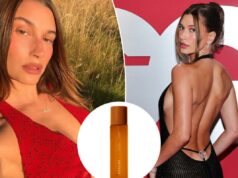 O ‘combo corporal ideal’ de Hailey Bieber inclui este óleo de vitamina C à venda Uma garrafa dourada