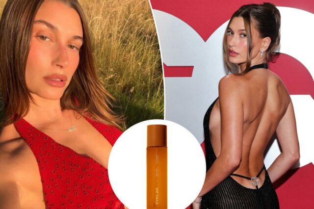O 'combo corporal ideal' de Hailey Bieber inclui este óleo Uma garrafa dourada