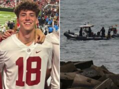 O estudante da Universidade do Alabama, James Gracey, é visto caminhando em direção às rochas perto da praia antes de morrer em Barcelona: testemunha O estudante da Universidade do Alabama, James Gracey, é visto caminhando em direção às rochas perto da praia antes de morrer em Barcelona: testemunha