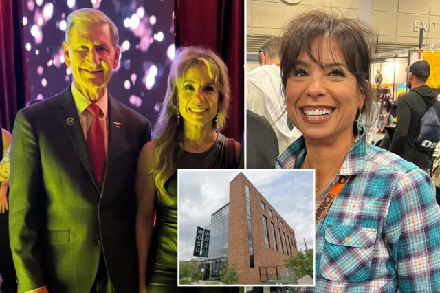 O ex-presidente do estado de Ohio, Ted Carter, pode ter dado ao podcaster no centro de um 'relacionamento inapropriado' um escritório aconchegante no campus: relatórios
