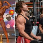 O filho sósia de Arnold Schwarzenegger, Joseph Baena, vence a primeira competição de fisiculturismo