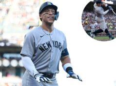 O foco singular de Aaron Judge é claro – e não são mais MVPs Aaron Judge está todo sorrisos depois de fazer um home run solo no quinto turno da vitória dos Yankees por 3 a 1 sobre os Giants no Oracle Park em 28 de março de 2026 em San Francisco.