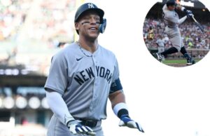 O foco singular de Aaron Judge é claro – e não são mais MVPs Aaron Judge está todo sorrisos depois de fazer um home run solo no quinto turno da vitória dos Yankees por 3 a 1 sobre os Giants no Oracle Park em 28 de março de 2026 em San Francisco.