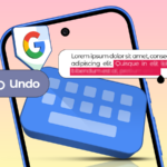 Uma pessoa usando o teclado QWERTY Mini