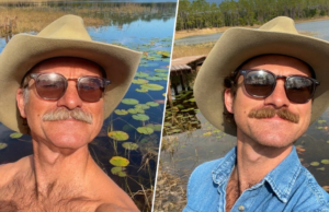 O homem por trás do tio Pappy explica por que ele finalmente se apresentou Tio Pappy e Blair Carlyle, sem filtro do Snapchat.