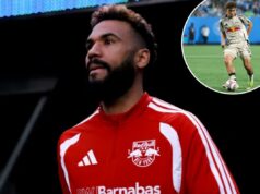 O papel de Eric Maxim Choupo-Moting nos Red Bulls mudou em meio à fuga de Julian Hall Eric Maxim Choupo-Moting, do New York Red Bulls, se aquecendo para uma partida da MLS.