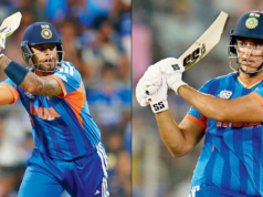 O presidente da MCA, Ajinkya Naik, elogia Suryakumar Yadav, Shivam Dube O presidente da MCA, Ajinkya Naik, elogia Suryakumar Yadav, Shivam Dube