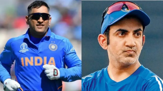 `O sorriso fica ótimo em você`, diz MS Dhoni a Gautam Gambhir em uma mensagem
