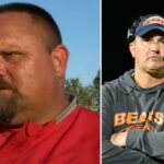 Jamie Harless, o novo técnico de futebol do Union HS, em um campo de futebol.