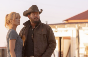 O trailer do Dutton Ranch alcança o casal poderoso de Yellowstone, Beth e Rip Kelly Reilly e Cole Hauser em ‘Dutton Ranch’.