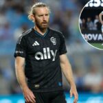 O zagueiro do Charlotte FC, Tim Ream (3), visto durante o segundo tempo contra o Red Bulls New York, no Bank of America Stadium.