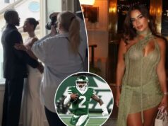 O veterano quarterback da NFL Tyrod Taylor fica noivo de uma namorada na Itália Bianka Charity-Parker em agosto de 2025.