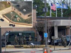 O xerife alertou a sinagoga de Michigan sobre o potencial aumento de ameaças 2 dias antes do ataque Fumaça subindo do telhado da Sinagoga Temple Israel após um tiroteio ativo.