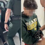 O xerife da Flórida desfila dois criminosos pequenininhos, de 10 e 11 anos, na frente das câmeras depois que eles supostamente ameaçaram atirar em colegas de classe