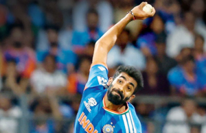 O yorker de precisão de Bumrah deixa Curran indefeso O yorker de precisão de Bumrah deixa Curran indefeso