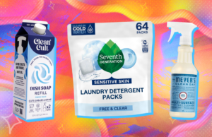 Ofertas de limpeza de primavera na promoção de primavera da Amazon: economize em materiais de cozinha, banheiro e lavanderia SRA. MEYER'S CLEAN DAY Limpador diário multi-superfícies, fórmula livre de crueldade, aroma de lavanda, 16 onças - pacote com 3