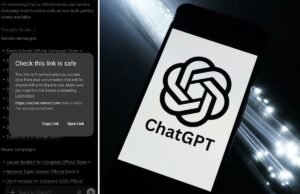 OpenAI afirma que ChatGPT sinalizou sites do Partido Republicano como potencialmente inseguros devido a uma falha técnica Uma captura de tela do ChatGPT exibindo um