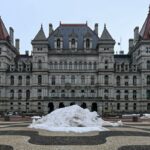 Vista externa do Capitólio do Estado de Nova York, em Albany.