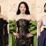 Os dubladores de KPop Demon Hunters, May Hong (Mira), Arden Cho (Rumi) e Ji-young Yoo (Zoey)