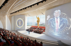 Os planos de biblioteca presidencial de Trump fariam até Kim Jong Un corar Desenho animado de Mike Luckovich