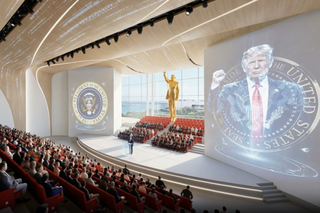 Os planos de biblioteca presidencial de Trump fariam até Kim Desenho animado de Mike Luckovich