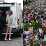 Os protestos 'No Kings' tornam-se violentos em Portland, LA e Dallas - enquanto o comício perto de Mar-a-Lago toma um rumo bizarro