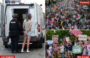 Os protestos ‘No Kings’ tornam-se violentos em Portland, LA e Dallas – enquanto o comício perto de Mar-a-Lago toma um rumo bizarro Os protestos 'No Kings' tornam-se violentos em Portland, LA e Dallas - enquanto o comício perto de Mar-a-Lago toma um rumo bizarro