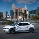 A Hyundai Ioniq 5 powered by Motional on Uber's network in Las Vegas