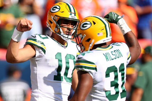 Packers se separarão do companheiro de equipe Jordan Love Green Bay Packers RB Emanuel Wilson and QB Jordan Love