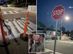 Pai da Califórnia preso por repintar, adicionando sinais de parada em cruzamentos perigosos Pai da Califórnia preso por repintar, adicionando sinais de parada em cruzamentos perigosos