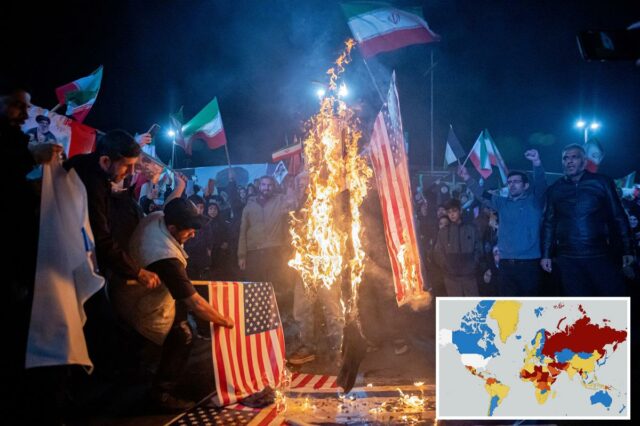 Países mais perigosos para turistas americanos revelados no mapa do Países mais perigosos para turistas americanos revelados no mapa do Departamento de Estado