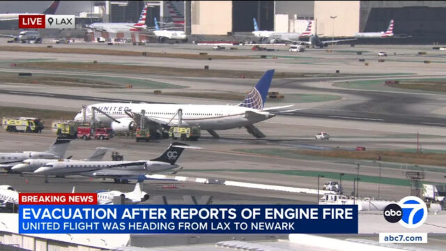 Parada em solo emitida em LAX após problema no motor Yahoo news home