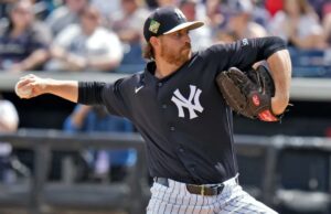 Paul Blackburn oferece uma forte partida de primavera de quatro entradas para os Yankees Paul Blackburn, lançando um arremesso durante um treino de primavera anterior, lançou quatro entradas de shutout na vitória de exibição dos Yankees por 4 a 2 sobre os Phillies em 10 de março de 2026.