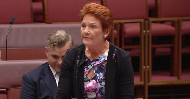 Pauline Hanson sai furiosa do parlamento antes de ser censurada A líder de uma nação, Pauline Hanson, saiu do parlamento hoje depois de ter sido censurada por dizer que não havia