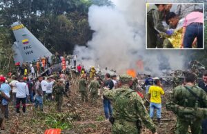 Pelo menos 66 mortos em queda de avião militar na Colômbia, diz chefe das Forças Armadas Pelo menos 66 mortos em queda de avião militar na Colômbia, diz chefe das Forças Armadas