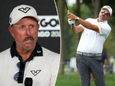 Phil Mickelson retornando ao LIV Golf após misteriosa ausência Phil Mickelson, do HyFlyers GC, é entrevistado no primeiro dia do LIV Golf Chicago no Bolingbrook Golf Club em 8 de agosto de 2025 em Bolingbrook, Illinois.