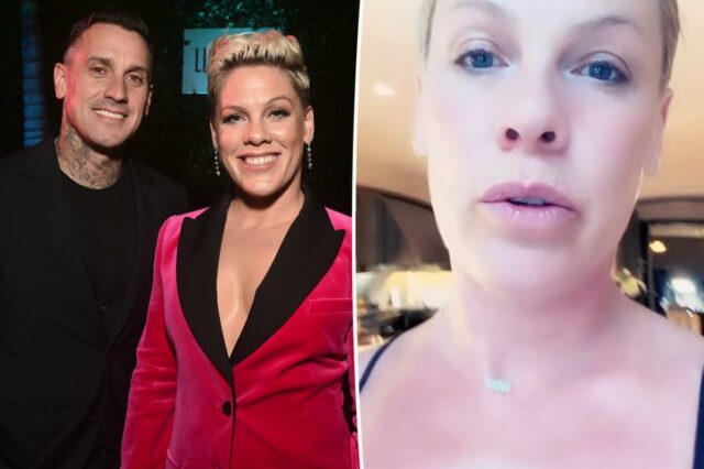 Pink cancela abruptamente duas datas de turnê importantes após negar rumores de separação de casamento em um vídeo bizarro
