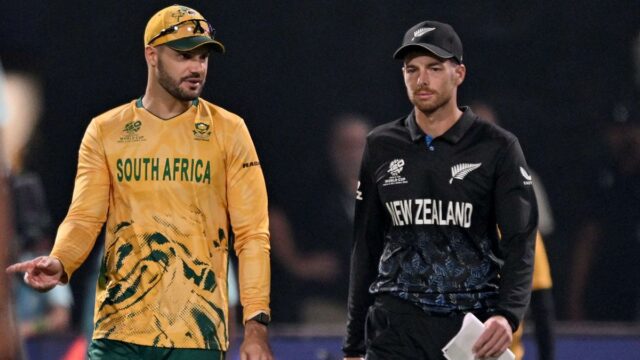 Placar ao vivo da África do Sul x Nova Zelândia, semifinal da Copa do Mundo T20 de 2026: SA 16/2 (2); McConchie remove de Kock e Rickelton de uma só vez
