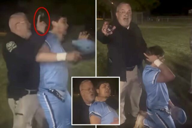 Policial bate na cabeça de um jogador de beisebol do ensino médio com Taser enquanto uma multidão indignada protesta: 'O que diabos há de errado com você?'
