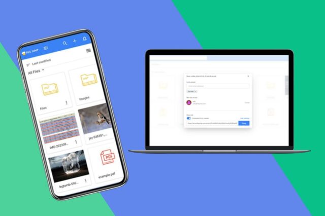 Por que pagar mensalmente pelo armazenamento em nuvem quando esta Interface de gerenciamento de arquivos em um laptop e telefone celular.