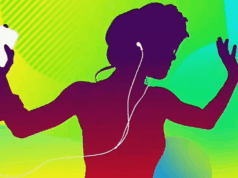 Prepare-se para comemorar os 50 anos da Apple com a playlist perfeita Silhueta de anúncio do iPod