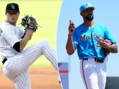 Previsão de Rockies x Marlins: escolhas da MLB, probabilidades, melhor aposta sexta-feira O arremessador inicial Kyle Freeland nº 21 das Montanhas Rochosas do Colorado em um uniforme branco com listras pretas arremessa durante o primeiro turno.