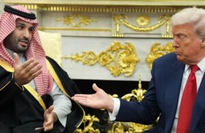 Príncipe herdeiro saudita pressionou secretamente Trump para atacar o Irã O príncipe herdeiro da Arábia Saudita, Mohammed bin Salman, com o presidente dos EUA, Donald Trump, no Salão Oval em novembro.