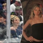 Puka Nacua e Overtime Megan no jogo dos Kings em 2 de março de 2026.