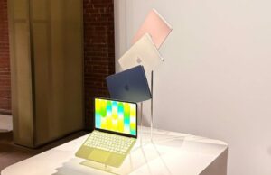 Qual é a sua cor favorita do MacBook Neo? (Enquete) Qual é a sua cor favorita do MacBook Neo | Todas as quatro cores mostradas em um expositor