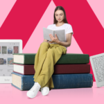 Tela do smartphone mostrando um artigo com ícones de tamanho de fonte e configurações de alinhamento