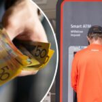 Imagem de estoque de dinheiro de pessoa segurando dinheiro australiano