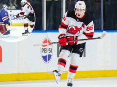 Rangers destruídos novamente por Jack Hughes e os Devils Jack Hughes comemora depois de marcar um gol no terceiro período na vitória dos Devils por 6-3 sobre o Rangers em 18 de março de 2026 no Garden.
