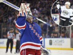 Rangers recorrem à velha forma fracassada durante derrota para Kings no retorno de Artemi Panarin Artemi Panarin, jogador do Los Angeles Kings, acenando para os fãs durante um jogo contra o New York Rangers.