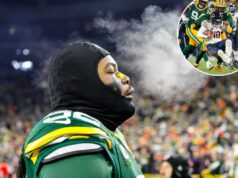 Rashan Gary, do Packers, no centro do drama da agência gratuita devido à postagem de despedida excluída O lado defensivo do Green Bay Packers, Rashan Gary, exala, com respiração visível no ar frio, enquanto veste uma balaclava preta e uma camisa verde.